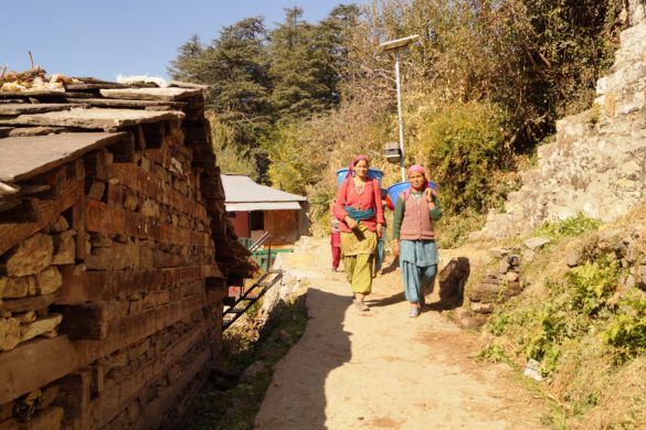 Village folks walking by