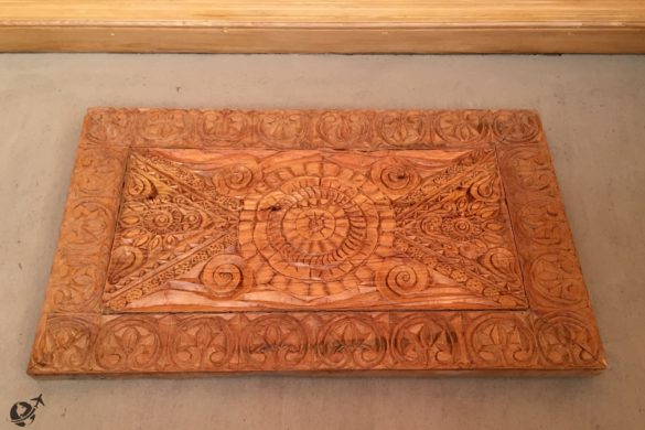 Intricately carved wooden panels